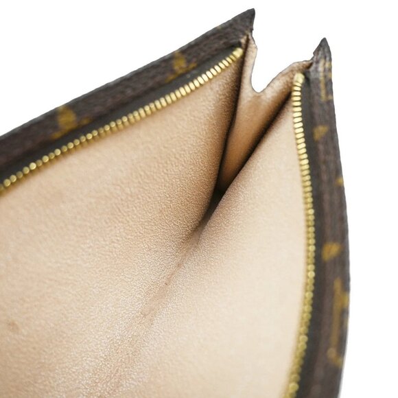 LOUIS VUITTON LV Logo Bucket GM Pouch Bag Monogram Leather Brown Gold - Picture 13 of 13